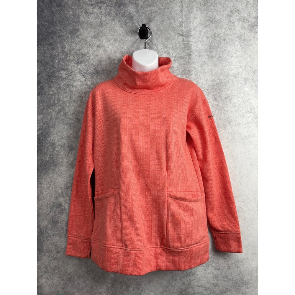 Columbia Women's Lodge Funnel Long Sleeve Pullover in Dark Coral Size Small NWT‎